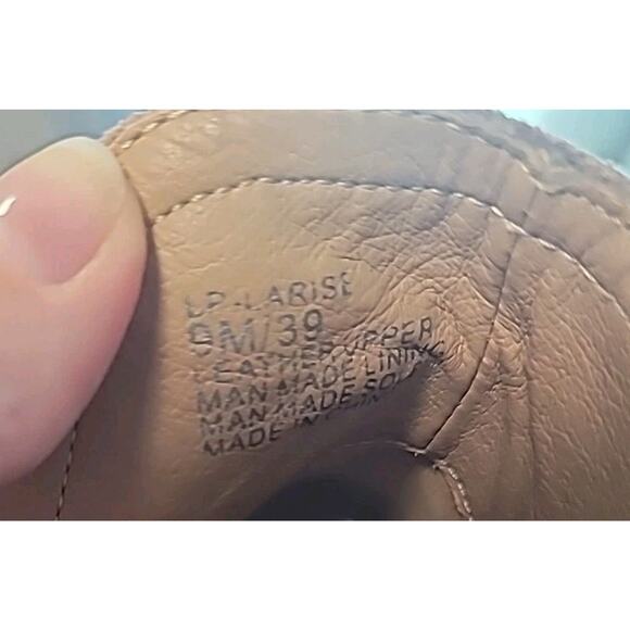 Lucky Brand Brown Laser Cut Western Open Toe High Heel Booties Sz 9M - Picture 9 of 9